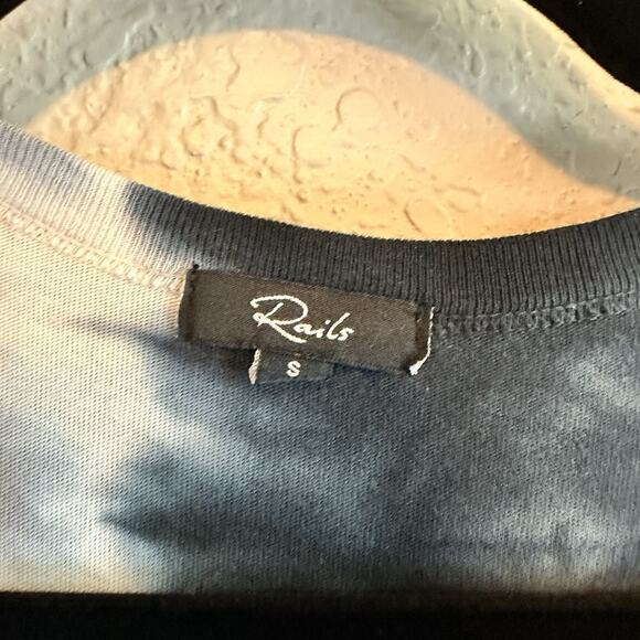 Rails Womens Tie Dye Print Tank Midi Dress Grey Blue Black Cotton Small Beach - Picture 5 of 9